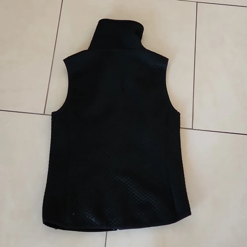 Lauren Ralph Lauren Black Quilted Corduroy Sleveless Vest sz Medium